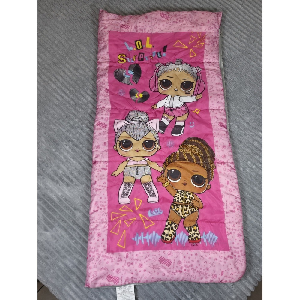 L.O.L. Surprise! Remix Kids 45 Degree Sleeping‎ Bag Pink 28" x 56" Age 4+